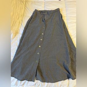 Vintage Checkered Worthington Tea-Length Skirt